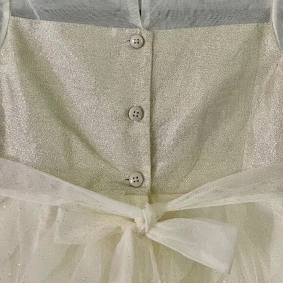 Jona Michelle Girls Special Occasion Dress Ivory Golden Sequin Floral Sz 7 NWOT - Picture 11 of 12